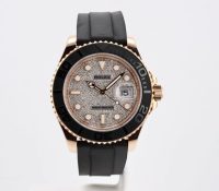 Rolex Yacht-Master Rose Gold Full Pavè Dial - Oyst..
