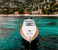 Step aboard Summertime, a 19.5-meter Pershing 64 m..