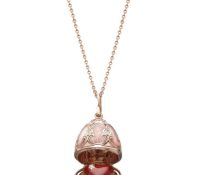 Fabergé Egg Pendant
* 18k Rose Gold Pink and Red V..