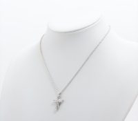 Bvlgari Latin Cross Necklace Set with Diamonds 18K..