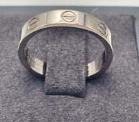 Cartier Mini Love Ring 18k White Gold Weight 3.9g ..