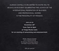 Launch of the International Federation of Business and Professional Women in Monaco