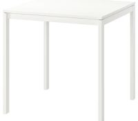 White kitchen table with 2 white fold up chairs – ..