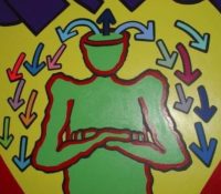 Toile l’homme vert 100x100
Acrylique 
Peintre Cath..