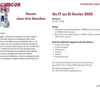 Winter Drawing Workshop with Eric Sanchez / 10 to 13 years old