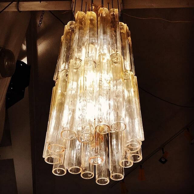 Large “Calze” Chandelier by Venini Murano (1965) –..