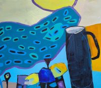 Latvian artist Elmars Ornins, “Still life with blu..