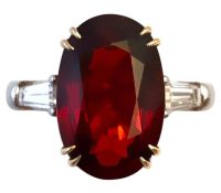 Very Rare Untreated 6.39 Carat Clinohumite and Dia..