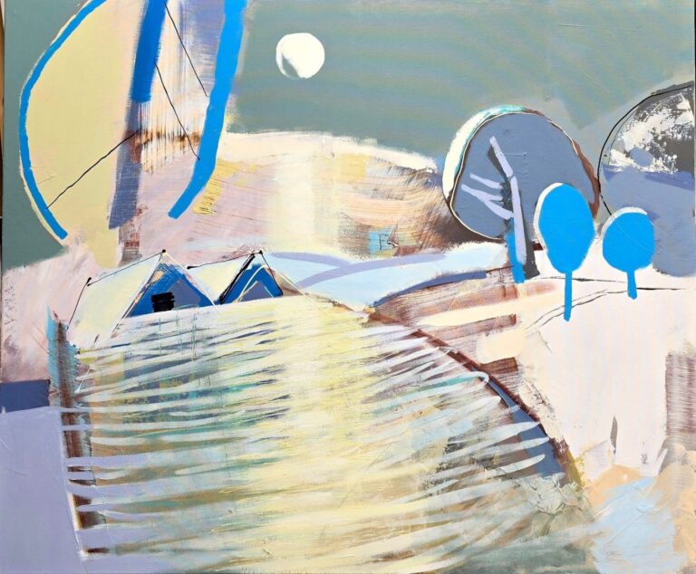 Latvian artist Erika Kumerova, “Lake”, 90x120cm, 2..