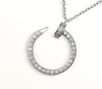 Cartier 'Just a Nail' Necklace – White Gold & Di..