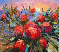 Georgian artist Nugzars Paksadze, “Peonies II”  , ..