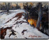 Georgian artist Nugzars Paksadze, “In the evening”..