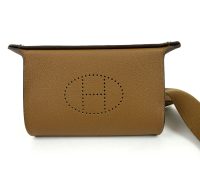 New Hermès Videpoches Handbag in Gold with Silver ..