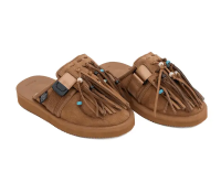 Alanui – Fur Lined Cognac Fringed & Beaded Mules

..