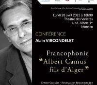 Conference – “Albert Camus, fils d’Alger” with Alain Vircondelet