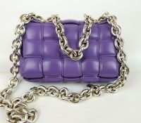 Bottega Veneta – Lilac Lambskin Handbag with Intre..