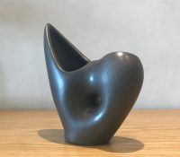 LOUIS GIRAUD – Vallauris Vase in Chocolate Enamel ..