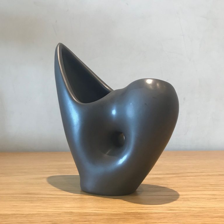 LOUIS GIRAUD – Vallauris Vase in Chocolate Enamel ..