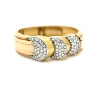 Diamond Line Spring Bangle Bracelet – Circa 1940

..