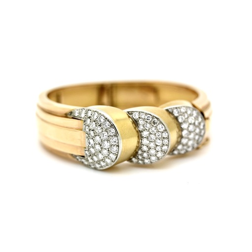 Diamond Line Spring Bangle Bracelet – Circa 1940

..