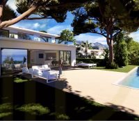 Roquebrune - Contemporary villa with panoramic sea view in a private estate