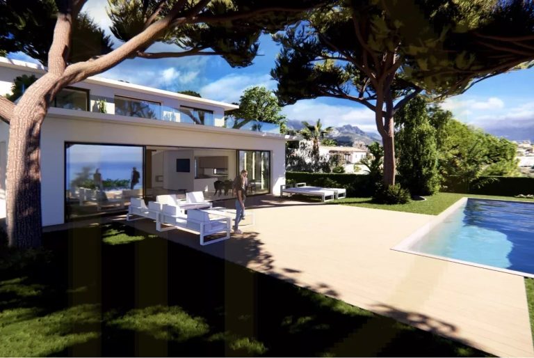 Roquebrune – Contemporary villa with panoramic sea view in a private estate