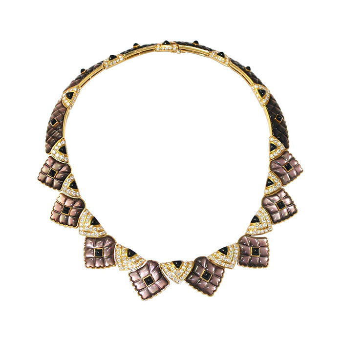Mauboussin Mother-of-Pearl, Onyx & Diamond Necklac..
