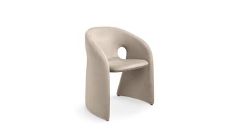 CÉLESTE 2 Armchair – Velvety Fabric (Color: Sand)
..