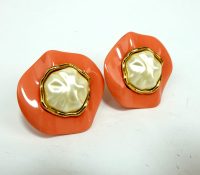 Chanel Pink and Pearly Earrings: A Touch of Softne..