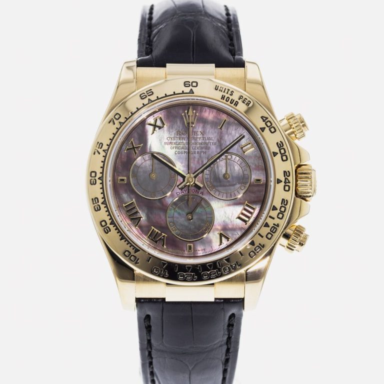 Rolex Daytona – 18k Yellow Gold – Black Tahitian M..