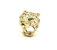 Cartier Panther Ring – 18 kt Yellow Gold with Onyx..