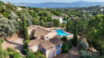 Provençal Villa in Grimaud with Sea Glimpse in a Secure Estate
