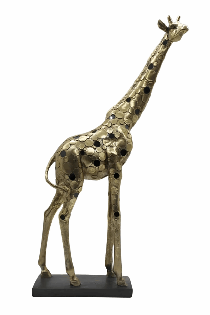 STATUE GIRAFE ANTIQUE GOLD & MIRROR – 70 CM

Price..