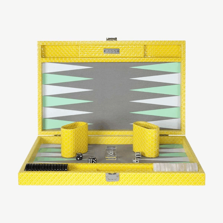 BACKGAMMON SNAKE LEMON MEDIUM

€425.00 – Taxes inc..