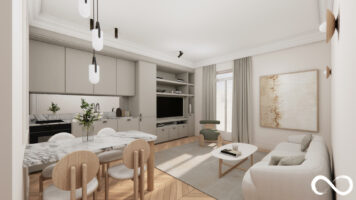 FOR RENT – MONTE-CARLO – FULLY RENOVATED 2-BEDROOM..