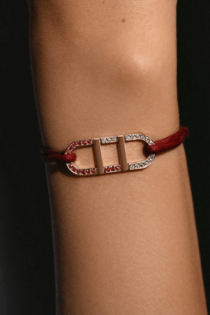 CHARLOTTE.B BRACELET “EXPLORER BI-COLOR” RED GARNE..