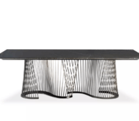 SERPENTINE DINING TABLE – IRANIAN GRAPHITE MARBLE
..