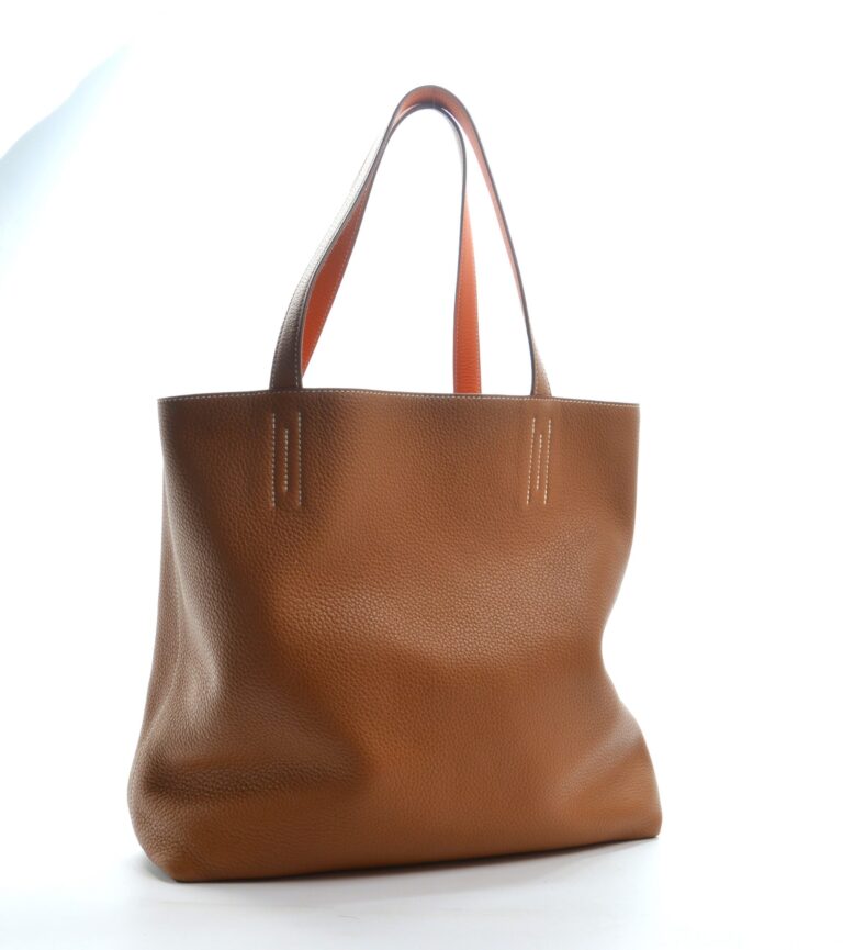 Hermès Double Sens Réversible – Gold/Orange Leathe..