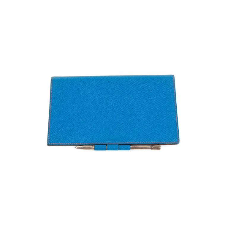 Hermès Mykonos Blue Cheque Book Holder

Price: €59..