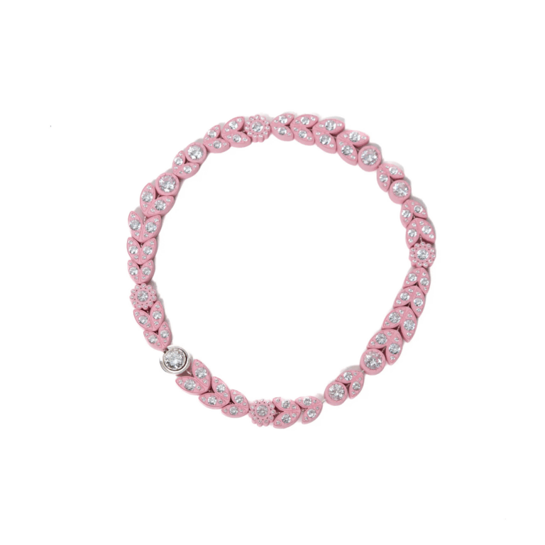 Bottega Veneta Cristal Rose Sterling Silver and Zi..