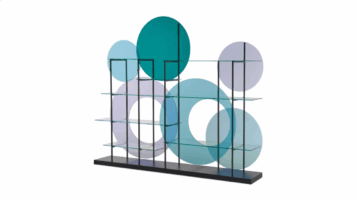 DISK BOOKCASE – GLASS HARMONIE AZUR

Designer: Sac..
