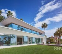 A contemporary villa with stunning sea views