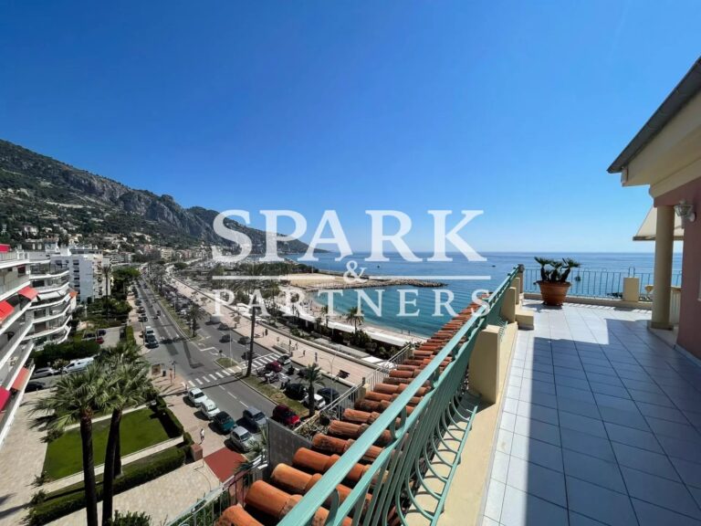 Menton – Garavan – Penthouse 4 rooms panoramic sea view