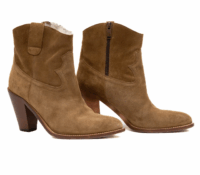 SAINT LAURENT BROWN SUEDE ANKLE BOOTS – FUR LINED
..
