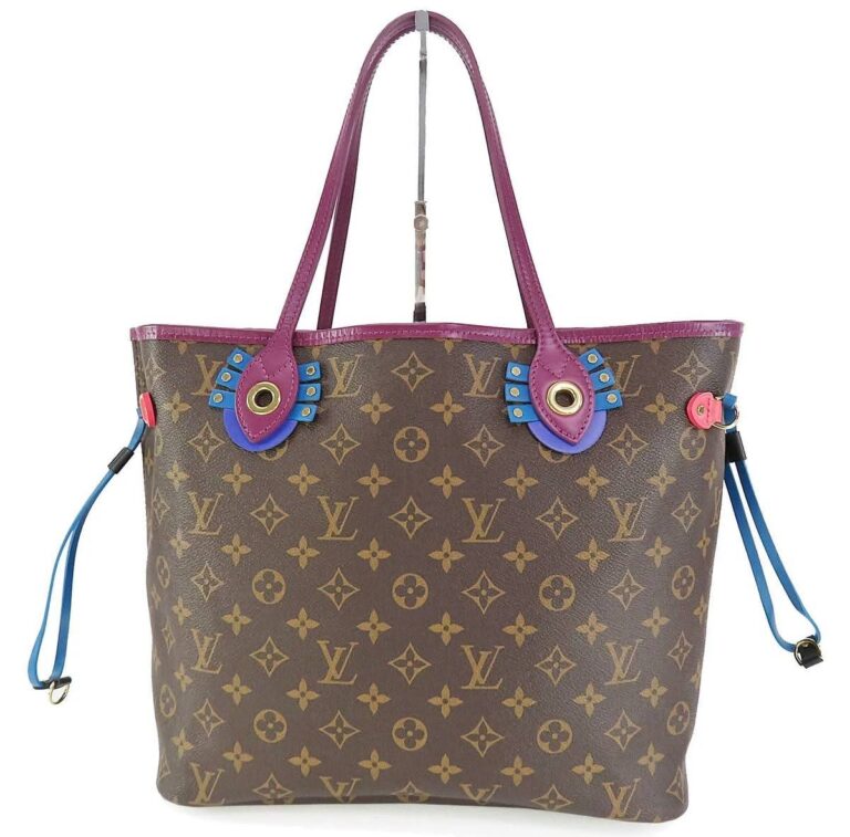 Authentic LOUIS VUITTON Neverfull Purple Totem MM ..