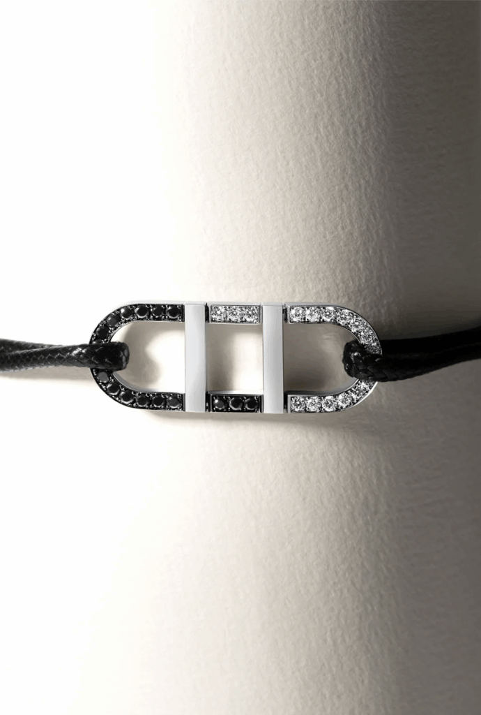 EXPLORER BI-COLOR BRACELET IN BLACK AND WHITE DIAM..