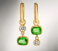 ASYMMETRIC TSAVORITE & DIAMOND EARRINGS

Price: Up..