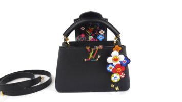 LOUIS VUITTON CAPUCINES HANDBAG IN BLACK LEATHER

..