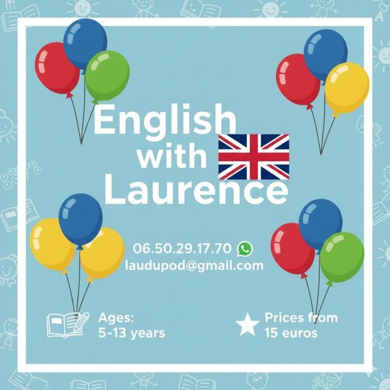 ENGLISH WITH LAURENCE – CHILDREN’S ENGLISH LESSONS..