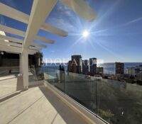 Three bedroom apartment finely renovated with great terraces, garden, panoramic sea view and parking space